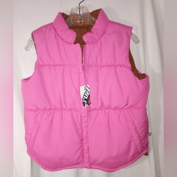 Ladies Cruel Girl Reversible Puffed Jacket Vest - Picture 1 of 9